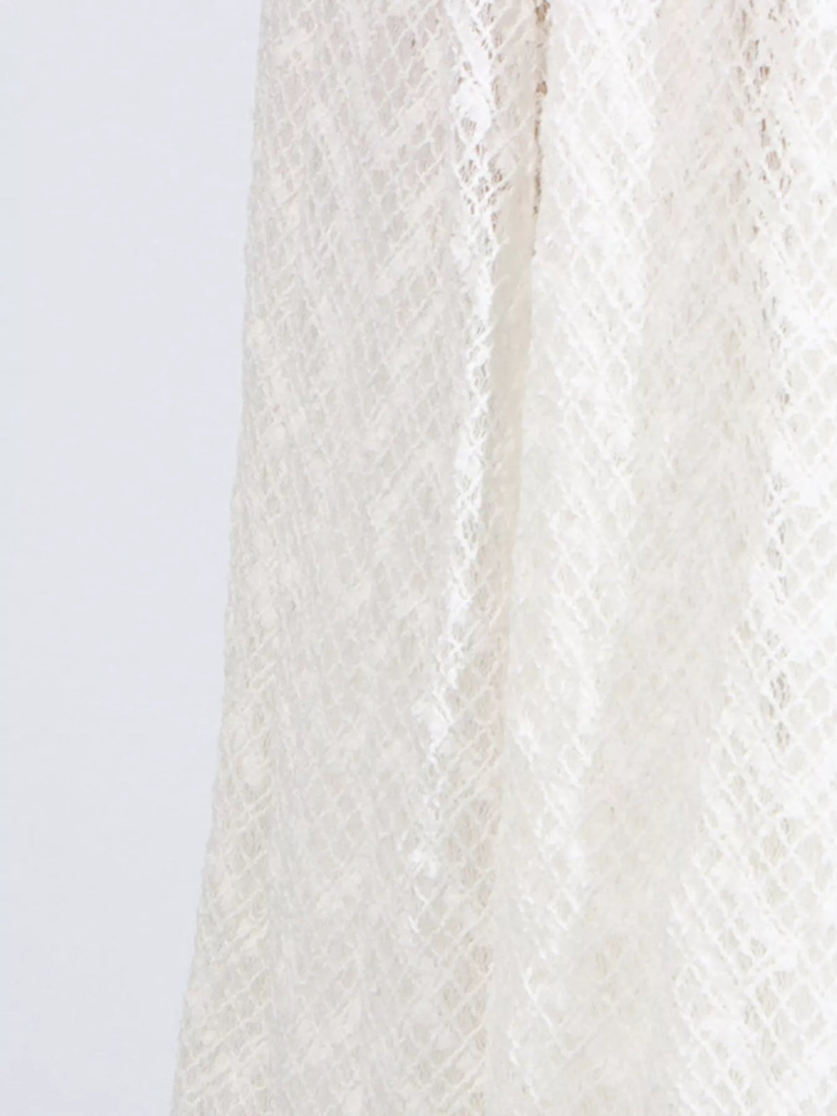 white lace mock neck long sleeve maxi dress full length view