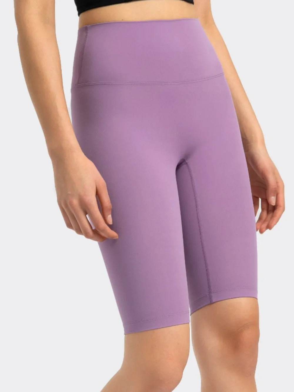 high rise wide waistband active shorts detail view 31