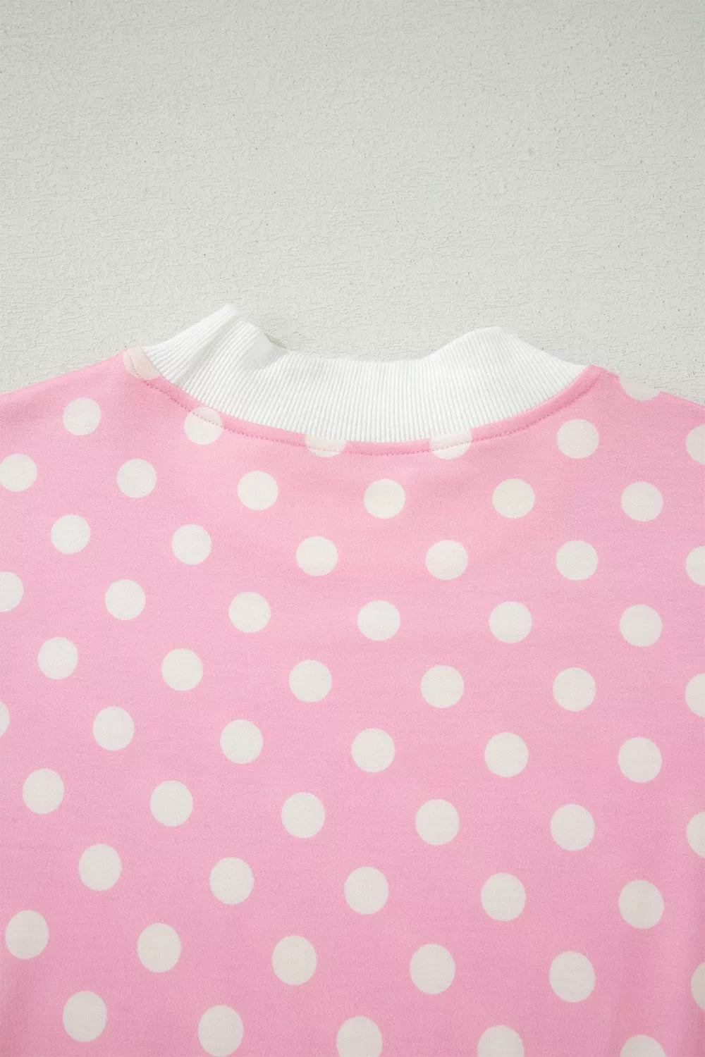 Polka dot short sleeve set styled look