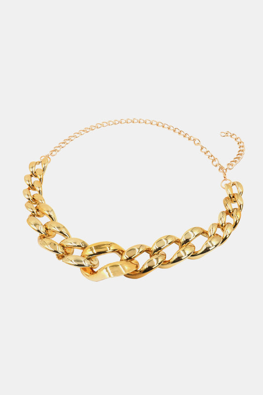 Acrylic Chain Belt Gold One Size - Fashorio