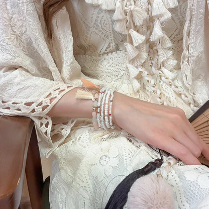 Tassel Rice Bead Bracelet - Fashorio