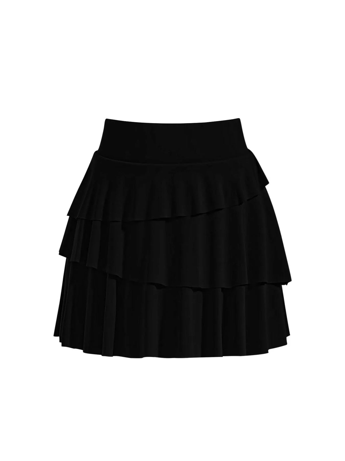 Tiered ruffle active skort styling view
