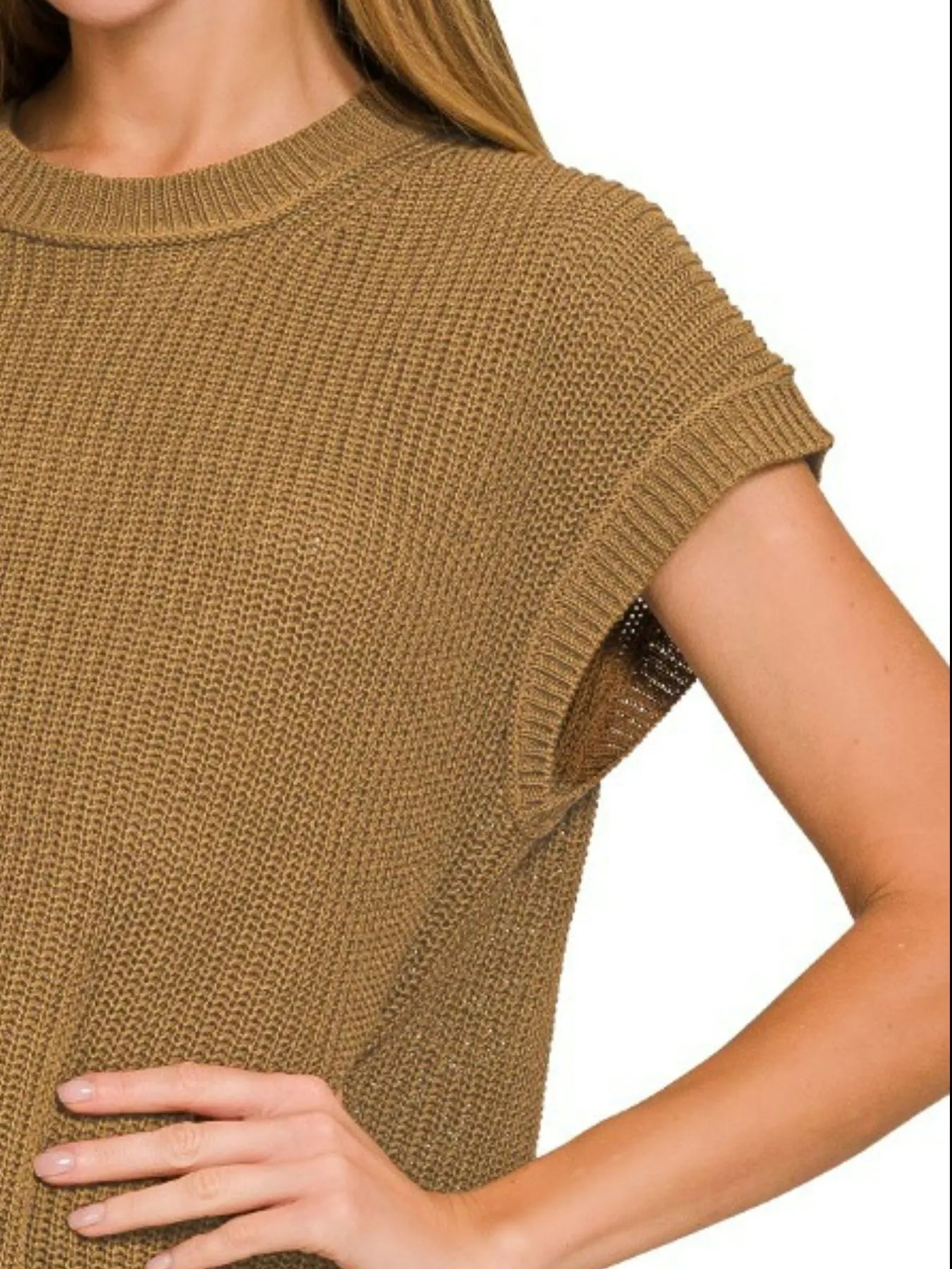 Zenana Oversized Crew Neck Sweater - Fashorio