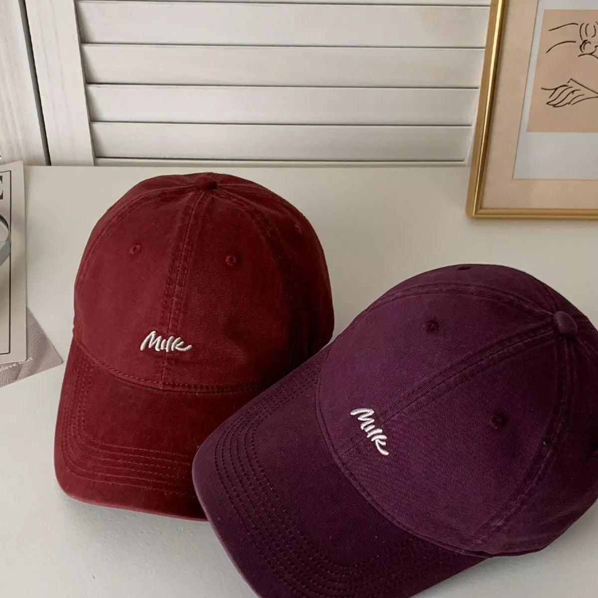 Cotton baseball cap shown from the side