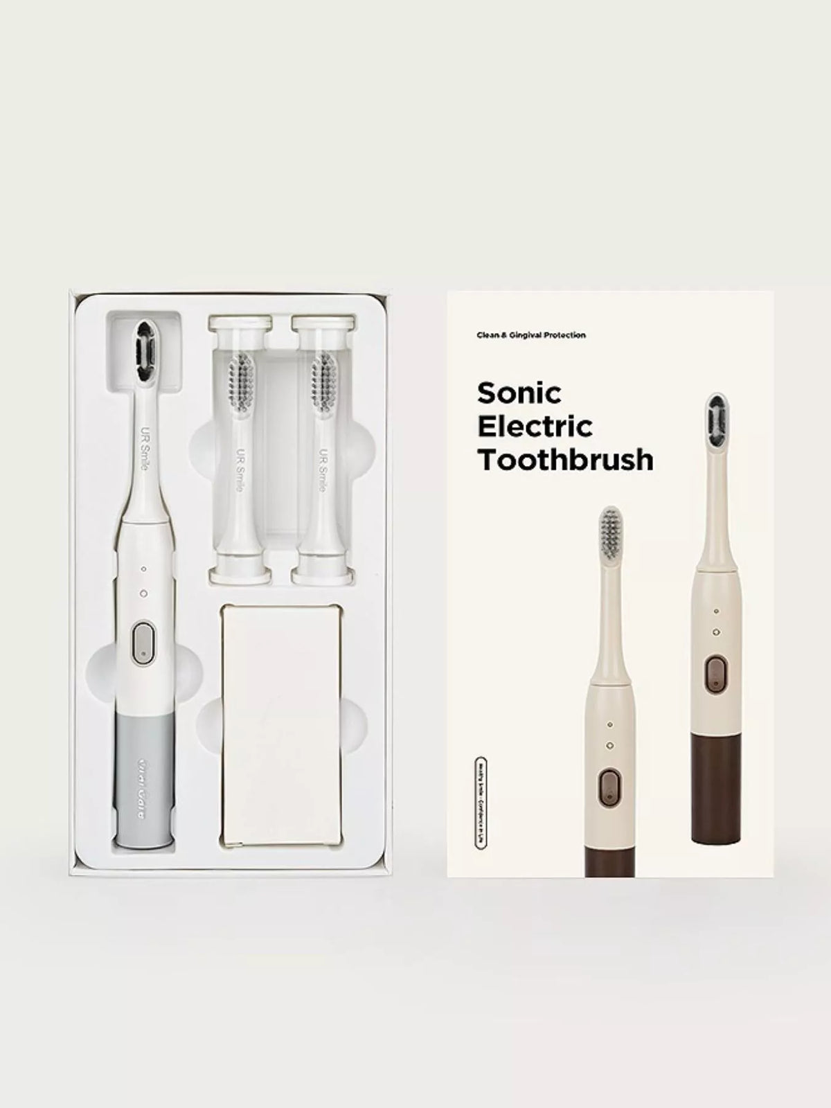 Tan electric toothbrush