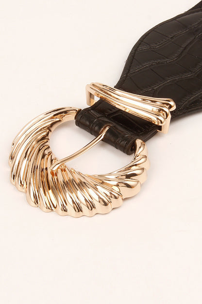 Shell Alloy Buckle Elastic Belt - Fashorio