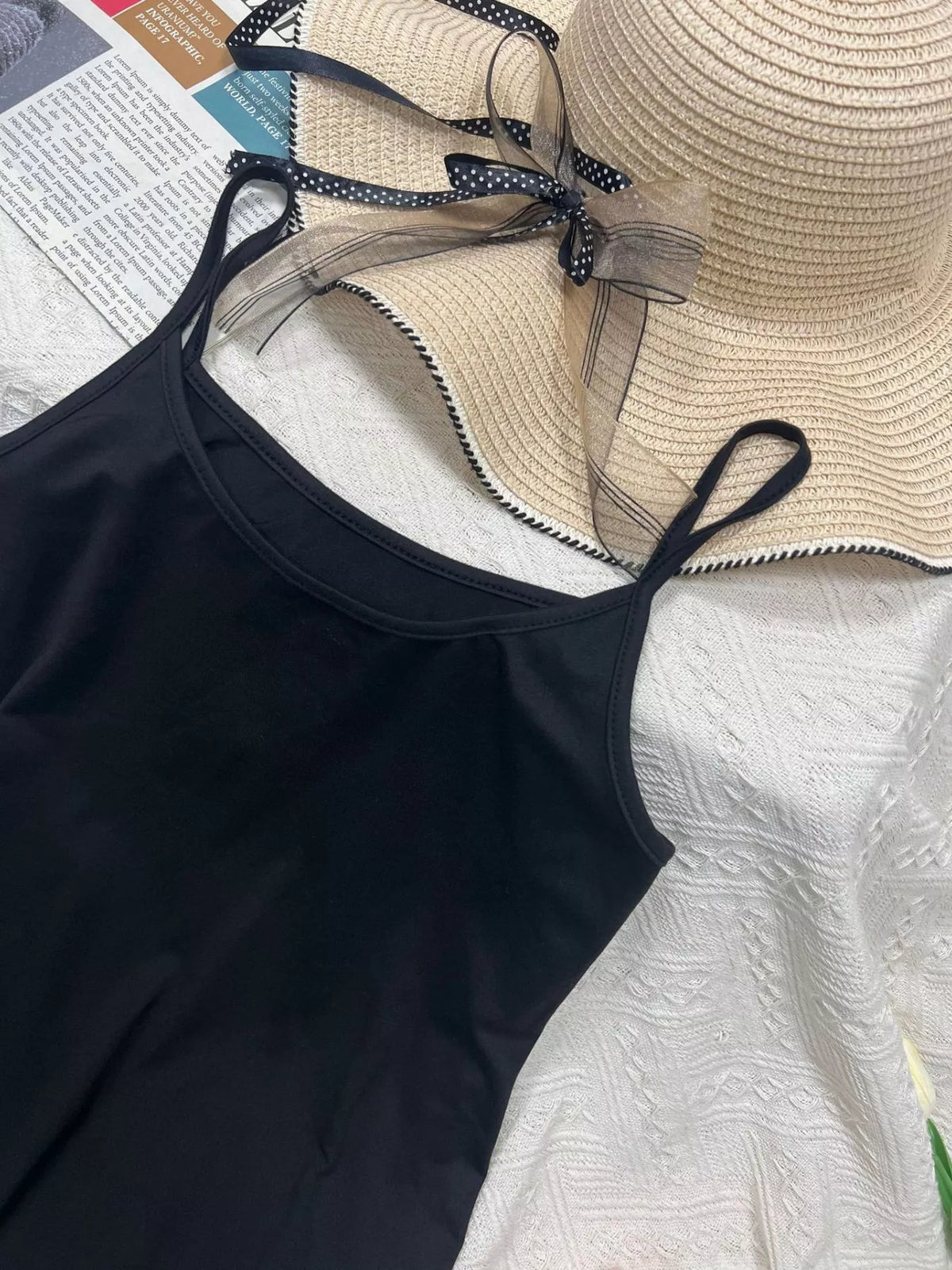 Scoop neck cami and matching shorts coordinated set