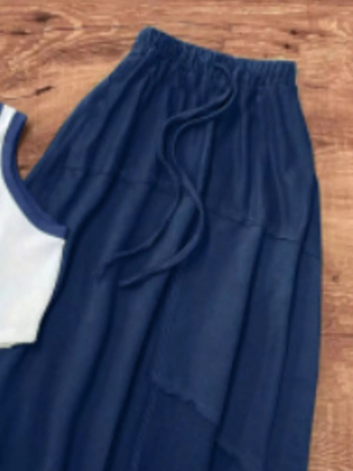 Contrast trim tank and skirt matching set styled look