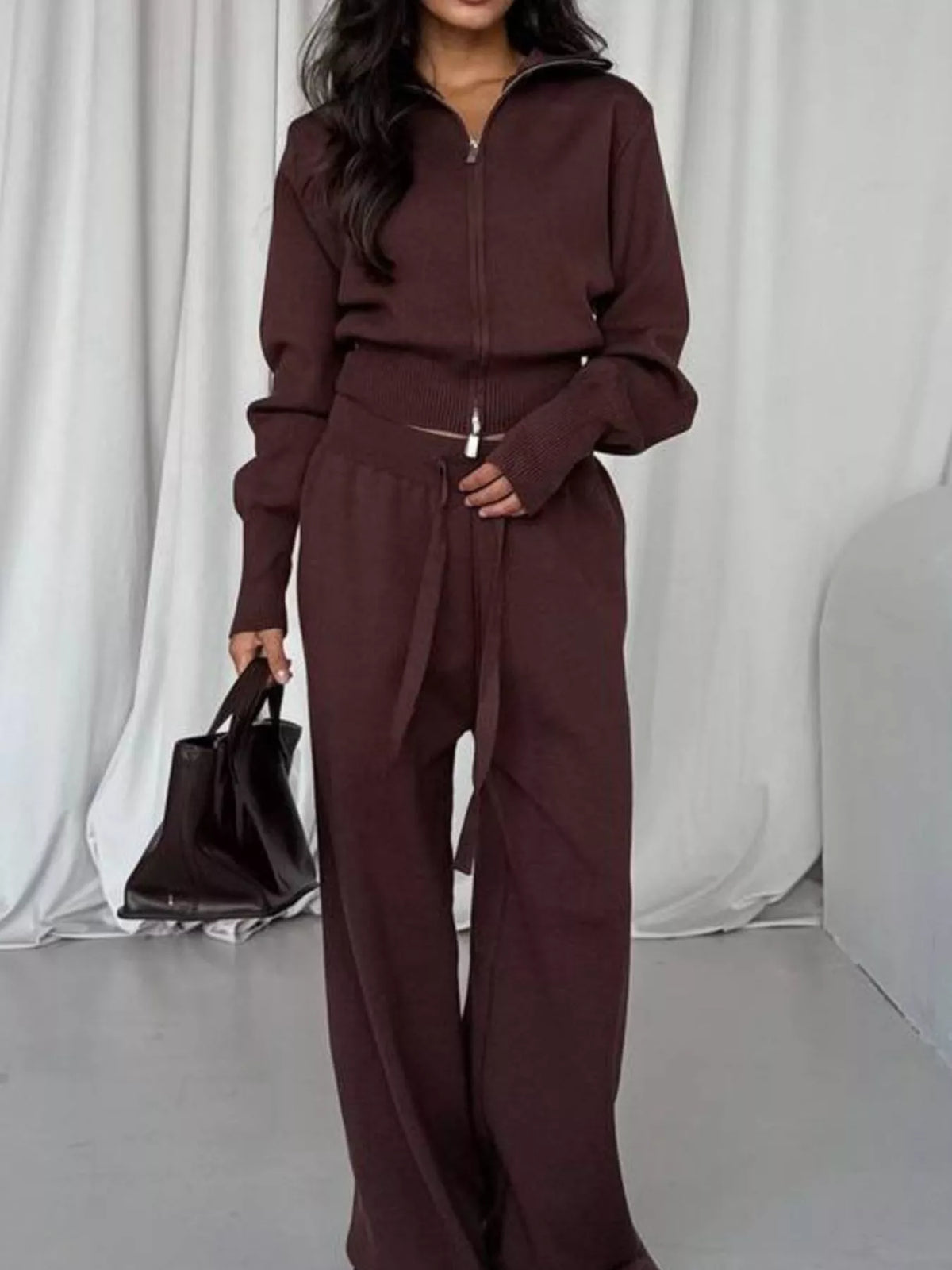 Zip front jacket detail