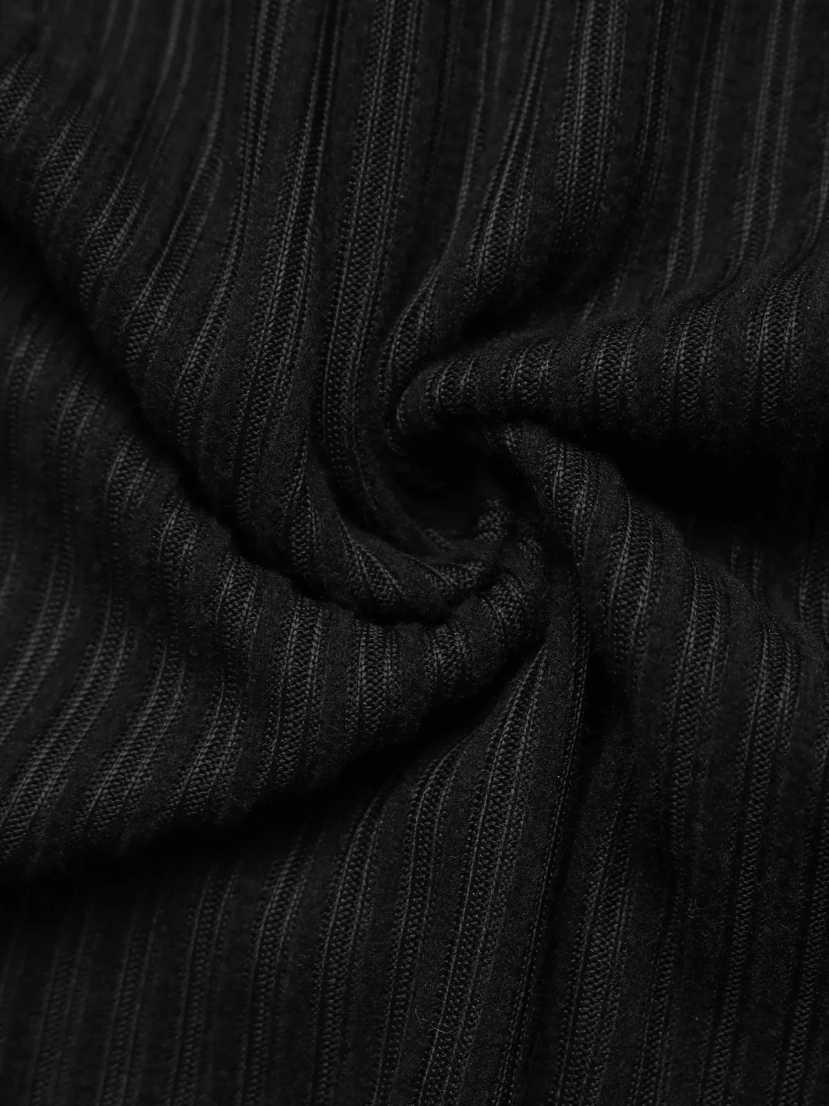 Ribbed black sweater dress full outfit view