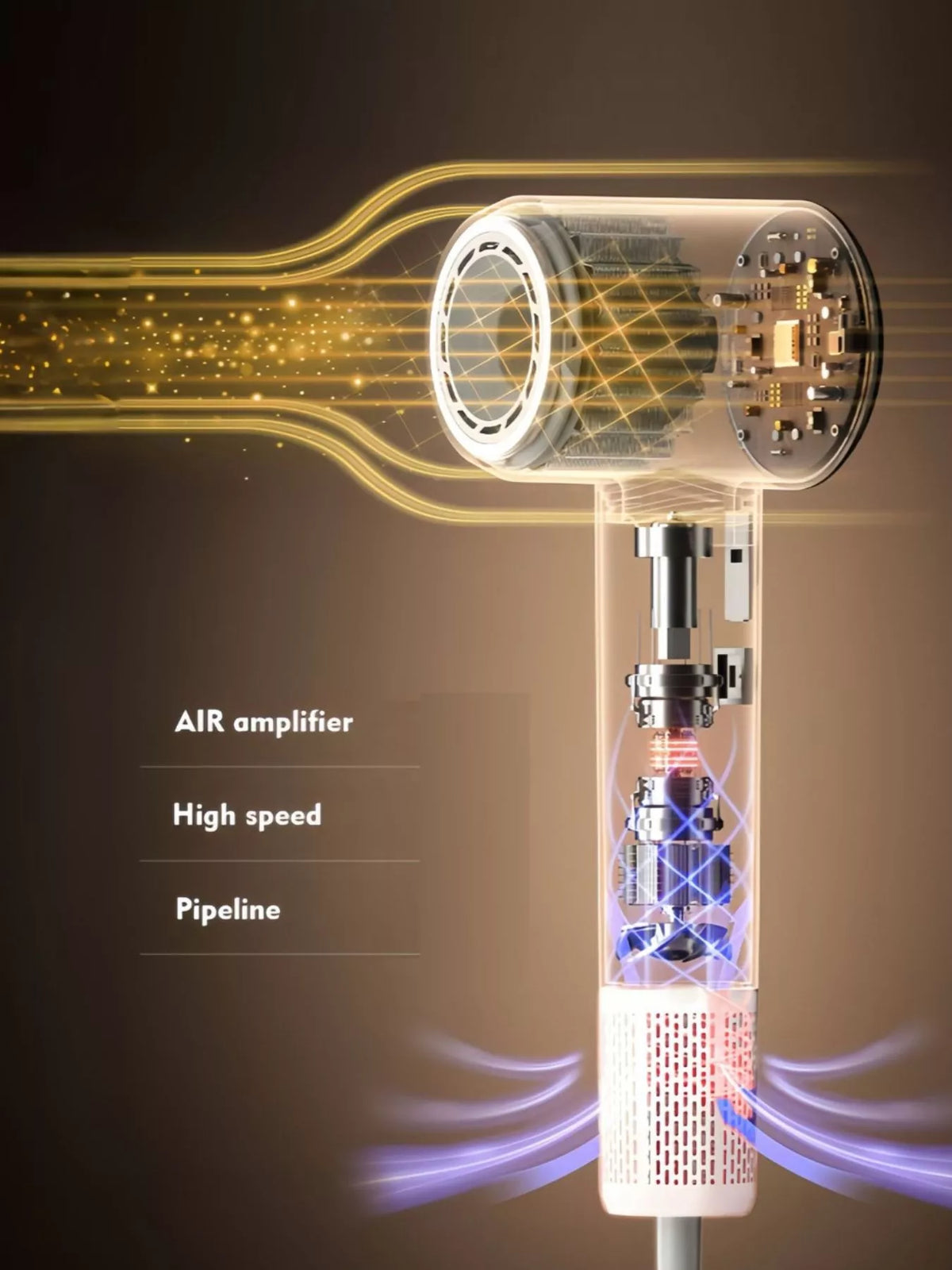 Hair dryer nozzle close up
