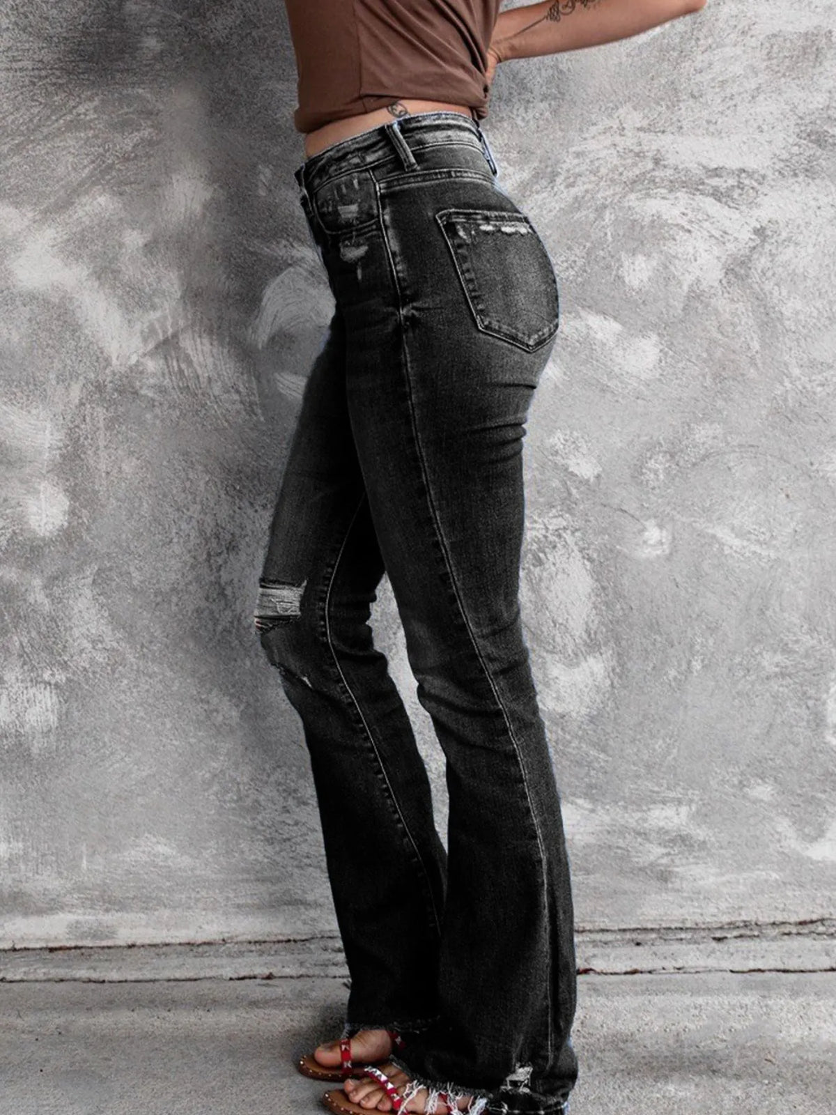 Distressed Flare Jeans, view 10