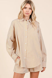 Mittoshop Striped Shirt and Shorts Set - Fashorio