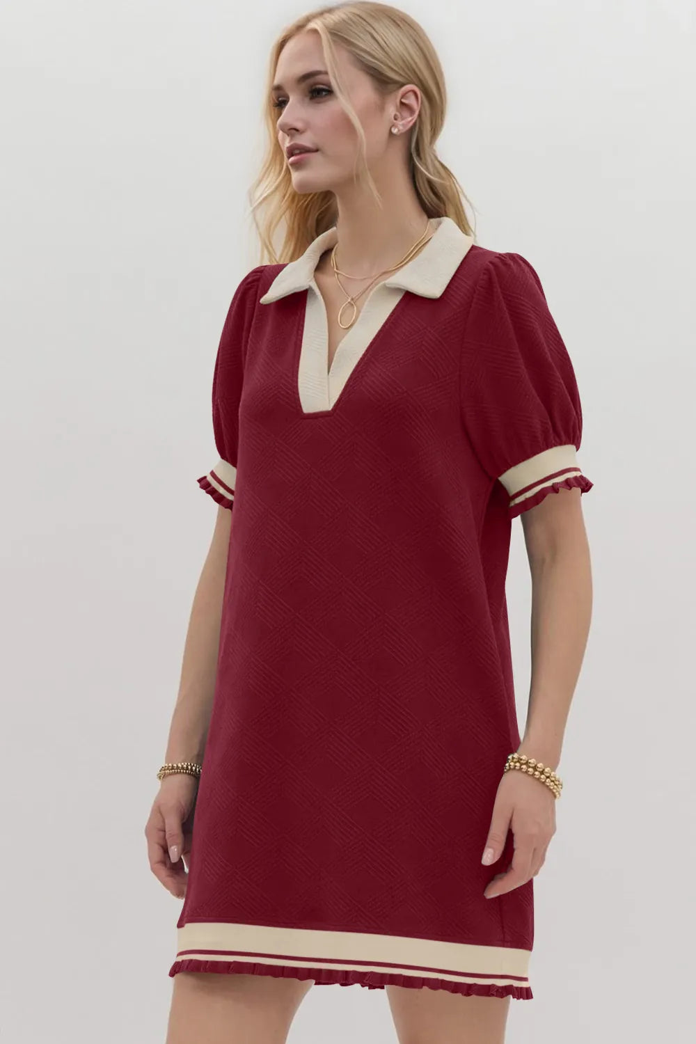 Short sleeve collared dress movement