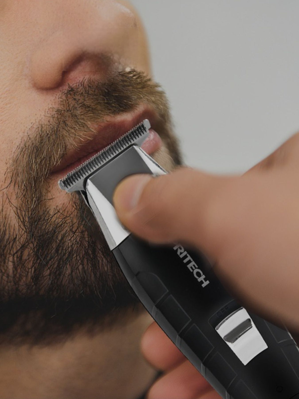 Hair clipper power switch detail
