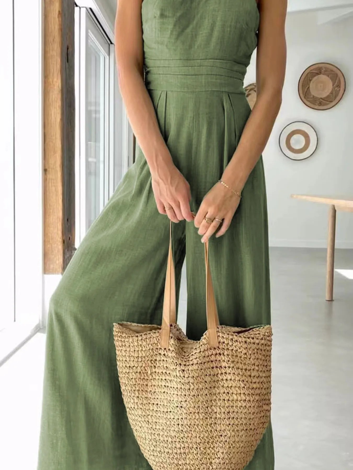 Single Shoulder Wide Leg Jumpsuit - Fashorio