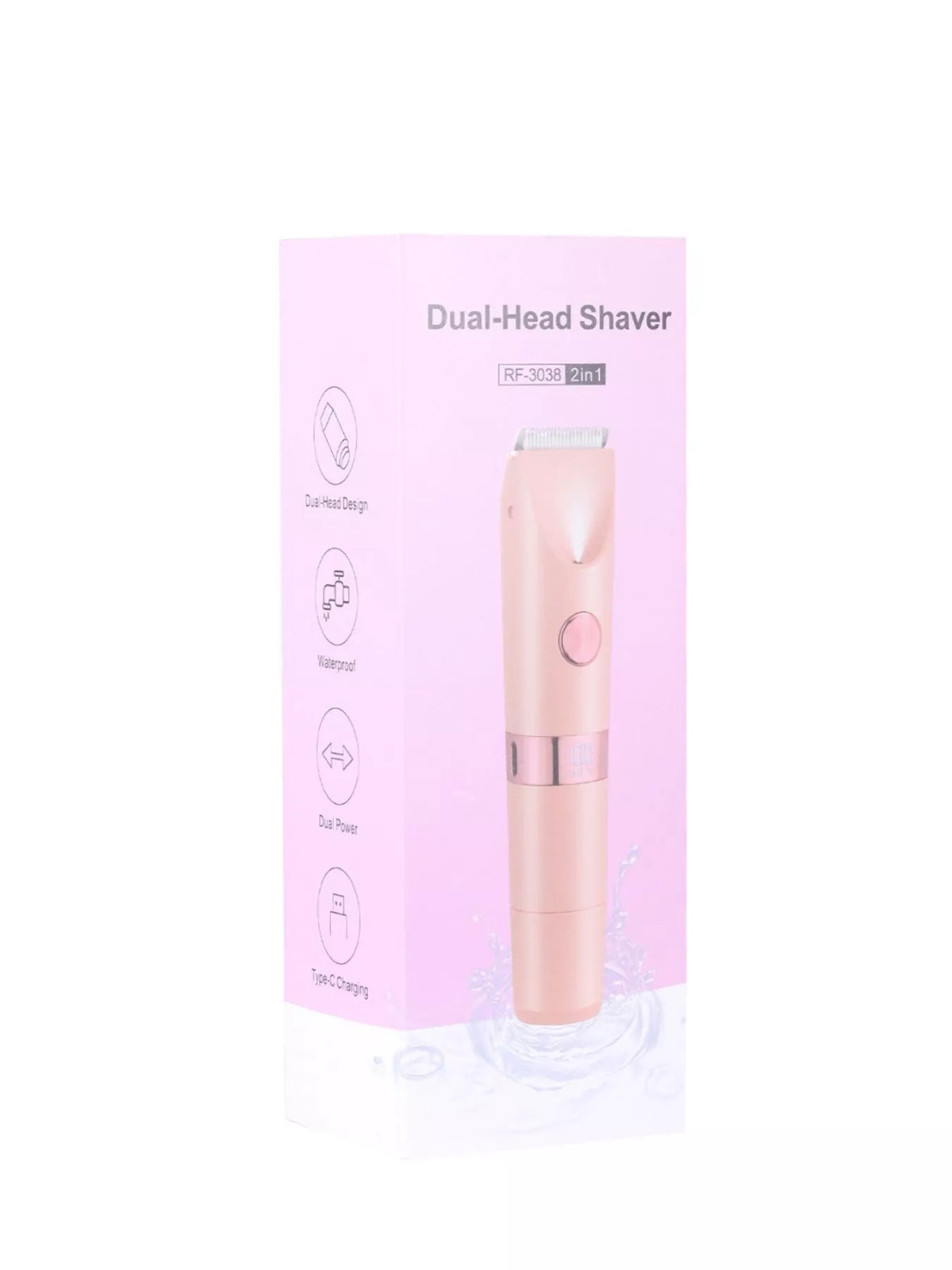 Epilator with light switched on
