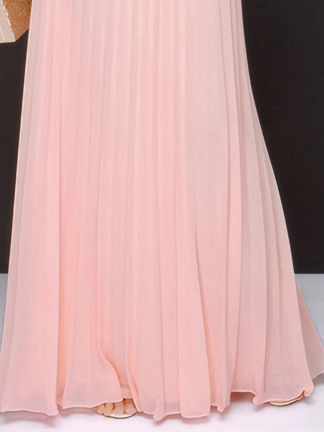 Sleeveless cami maxi dress side view