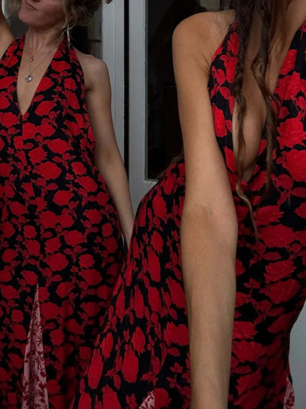 Halter maxi dress styling view