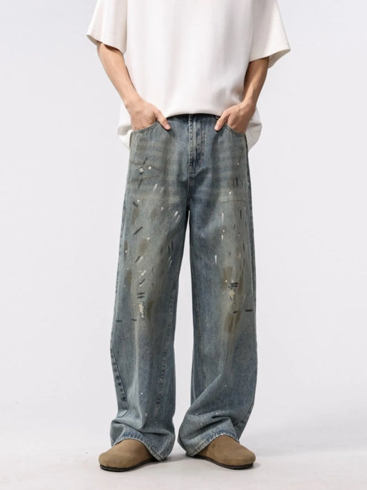 Men's Washed Loose Fit Jeans - Fashorio