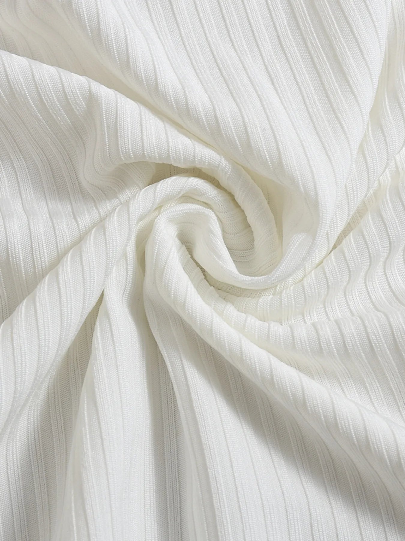 Flower Ribbed Single Shoulder Tank - Fashorio