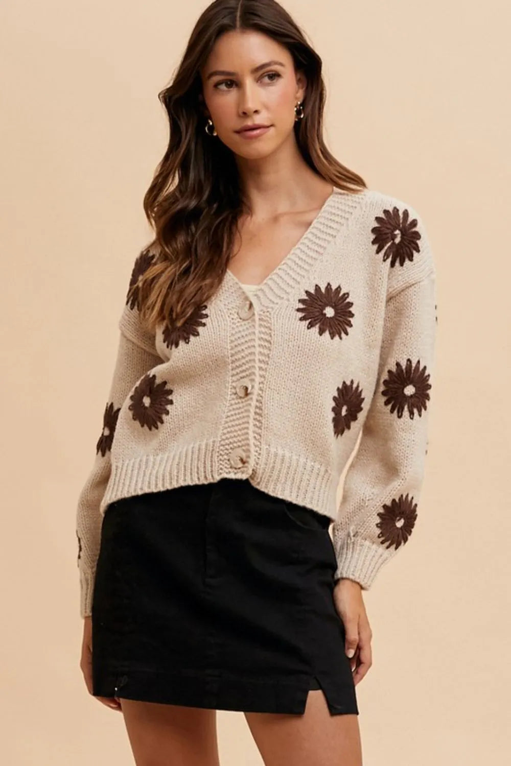 Annie Wear Comfort Stretch Cotton Slit Detailed Mini Skirt - Fashorio