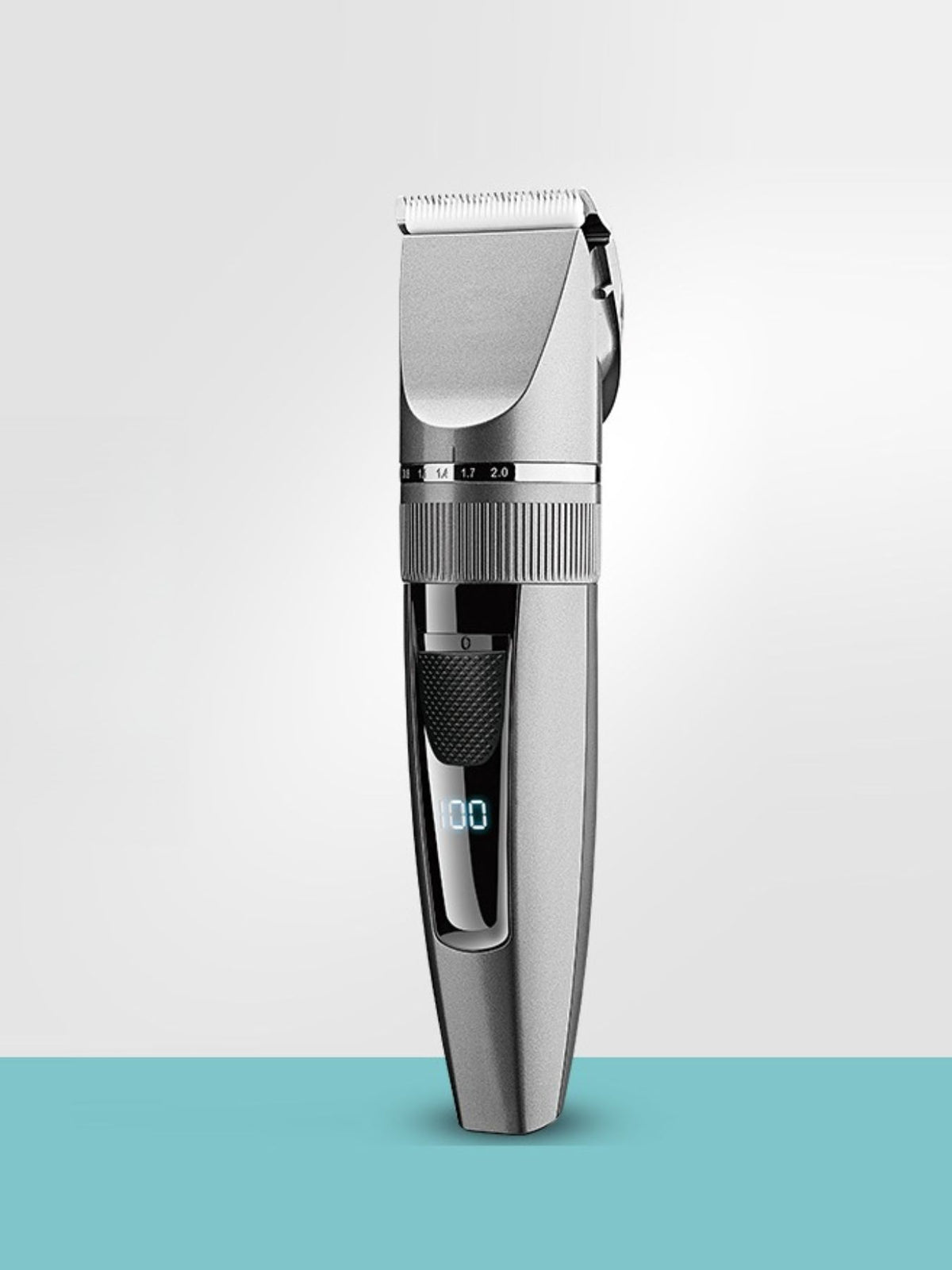 Silver hair clipper full length view