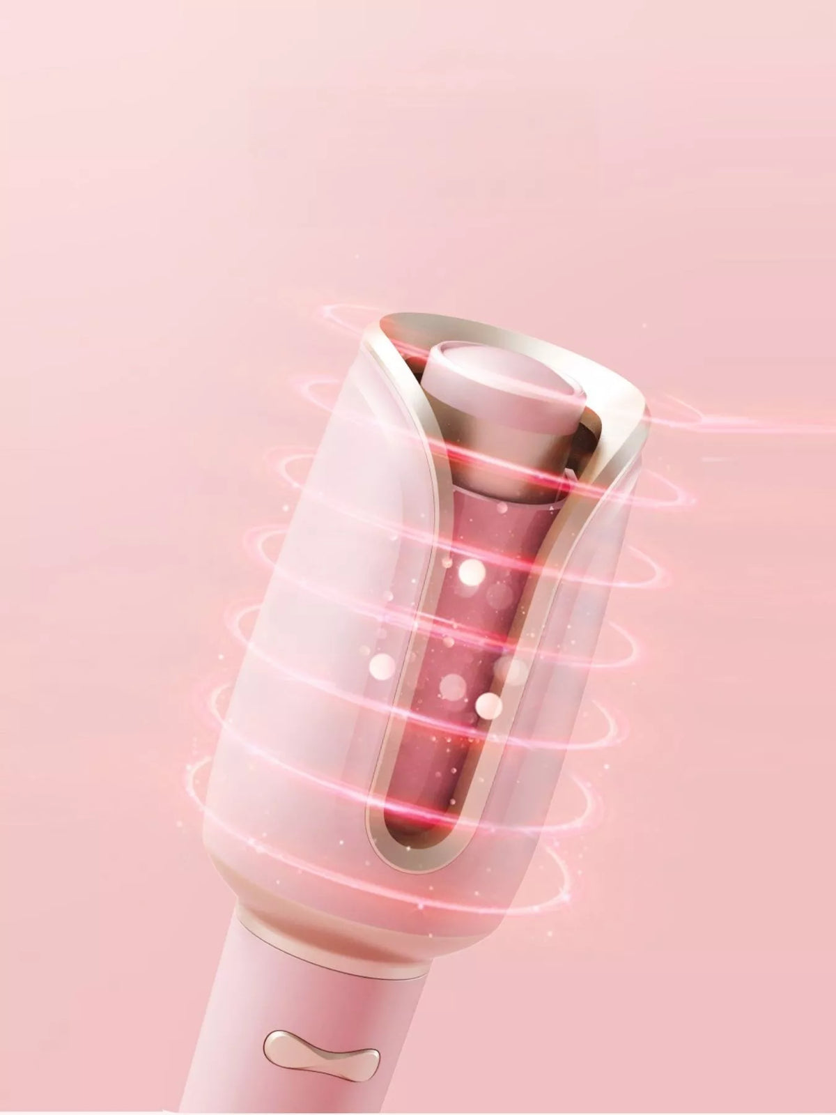 Curling iron barrel close up