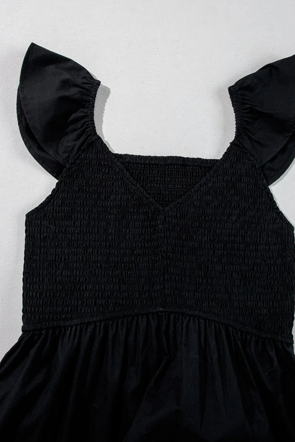 Smocked maxi dress full length