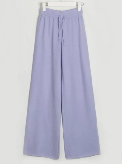 Turtleneck Long Sleeve Top and Drawstring Pants Sweater Set - Fashorio