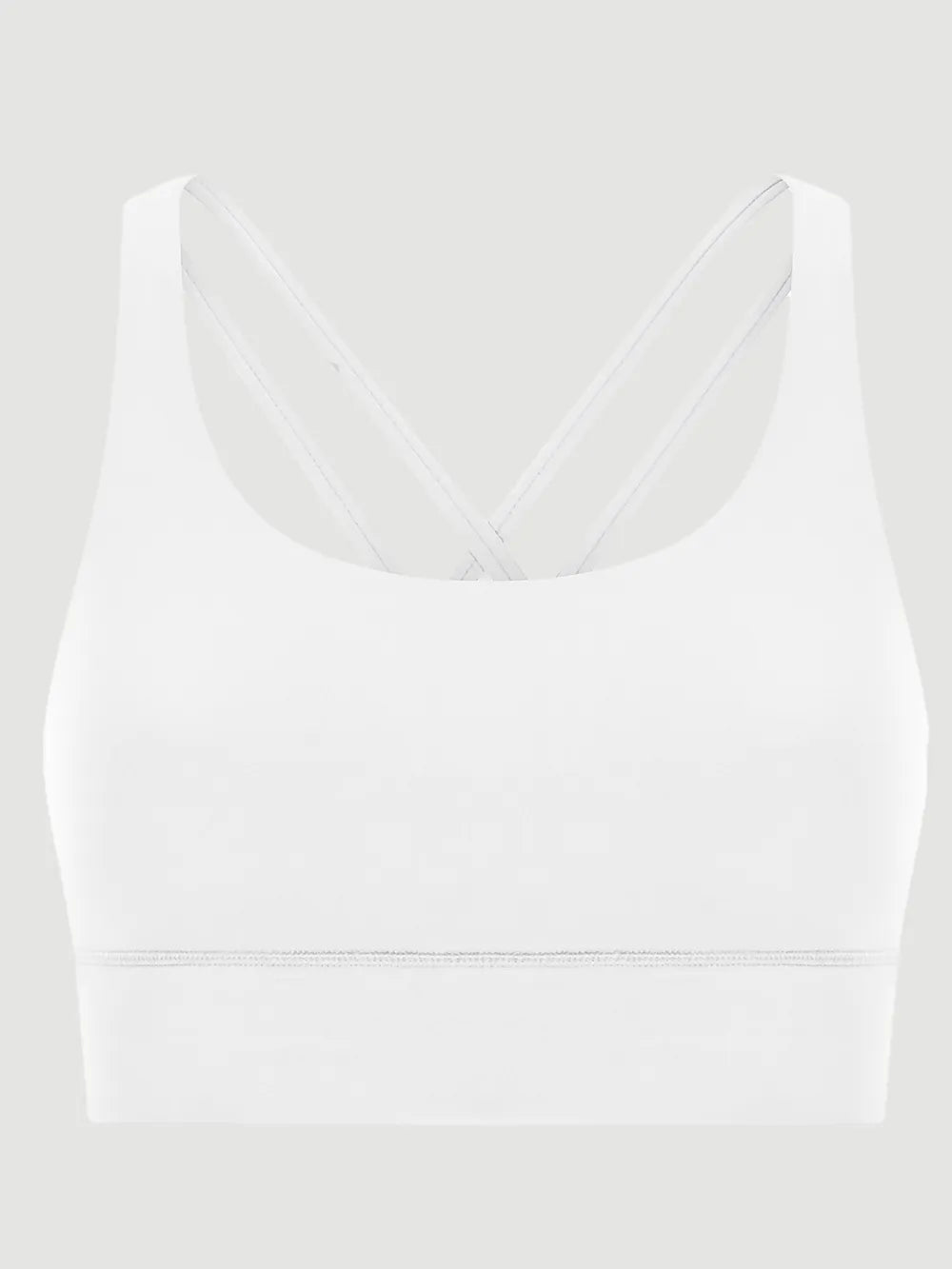 Crisscross scoop neck active tank on model view
