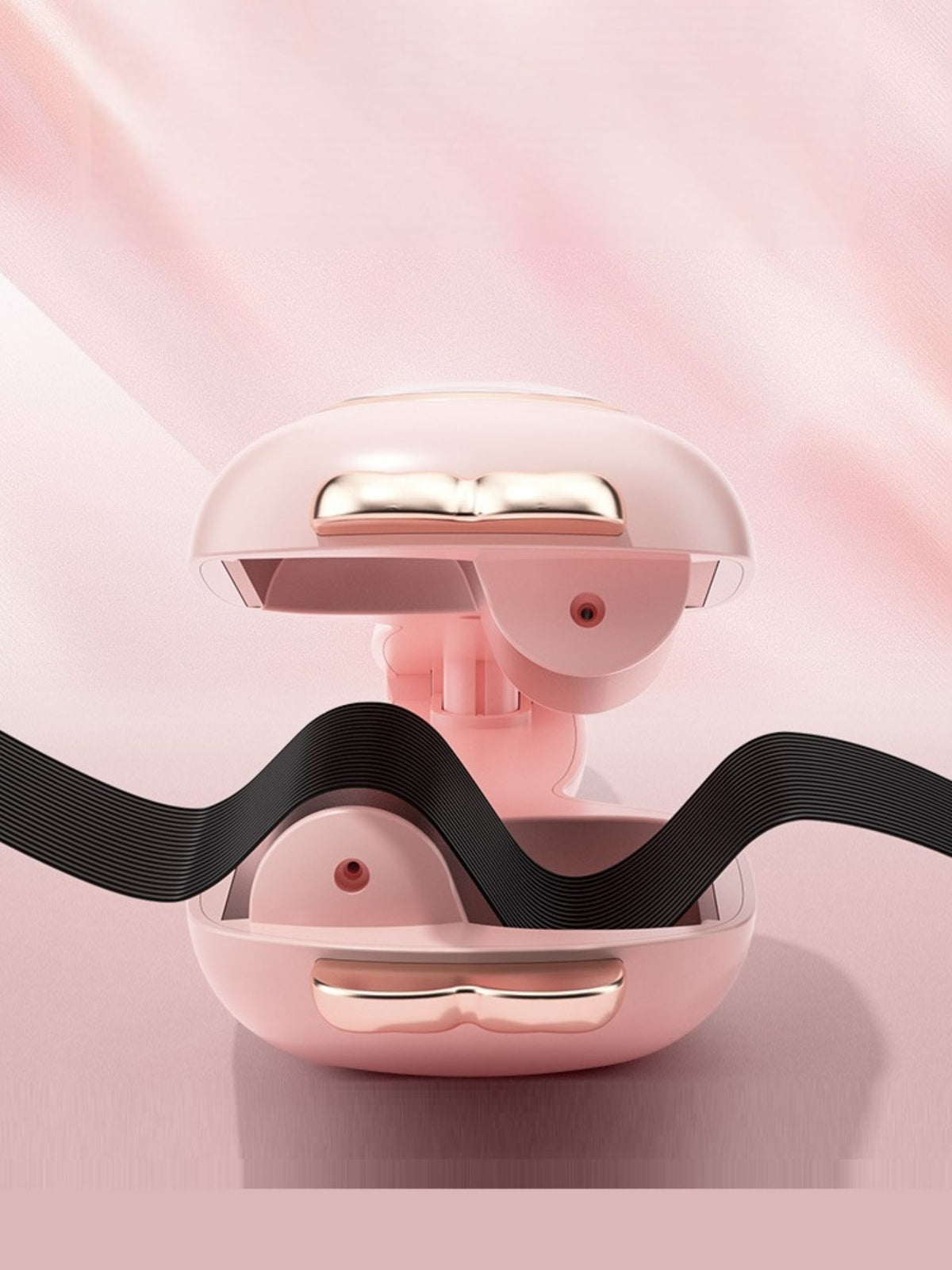 Curling iron held in hand