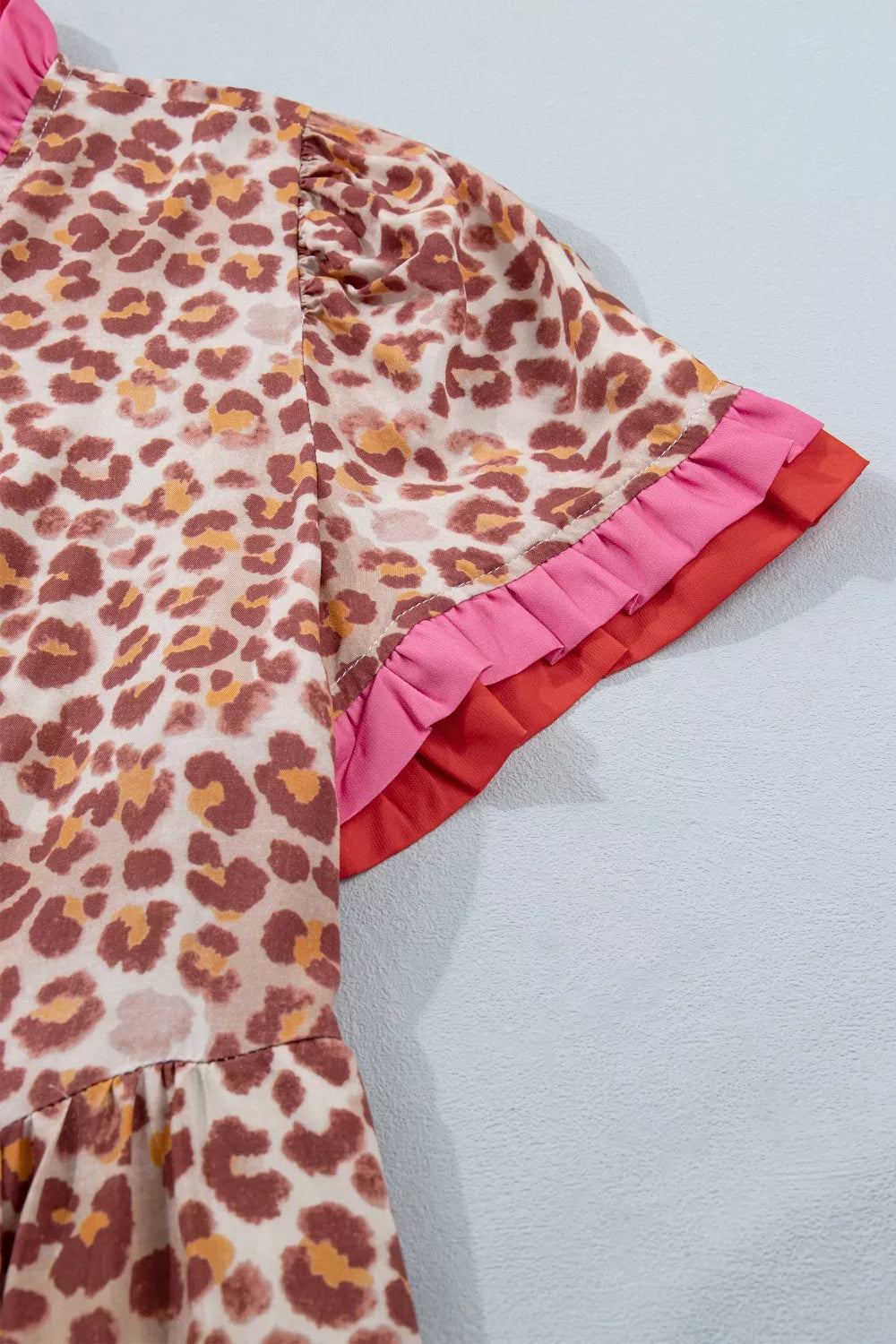 Leopard print short dress styling view