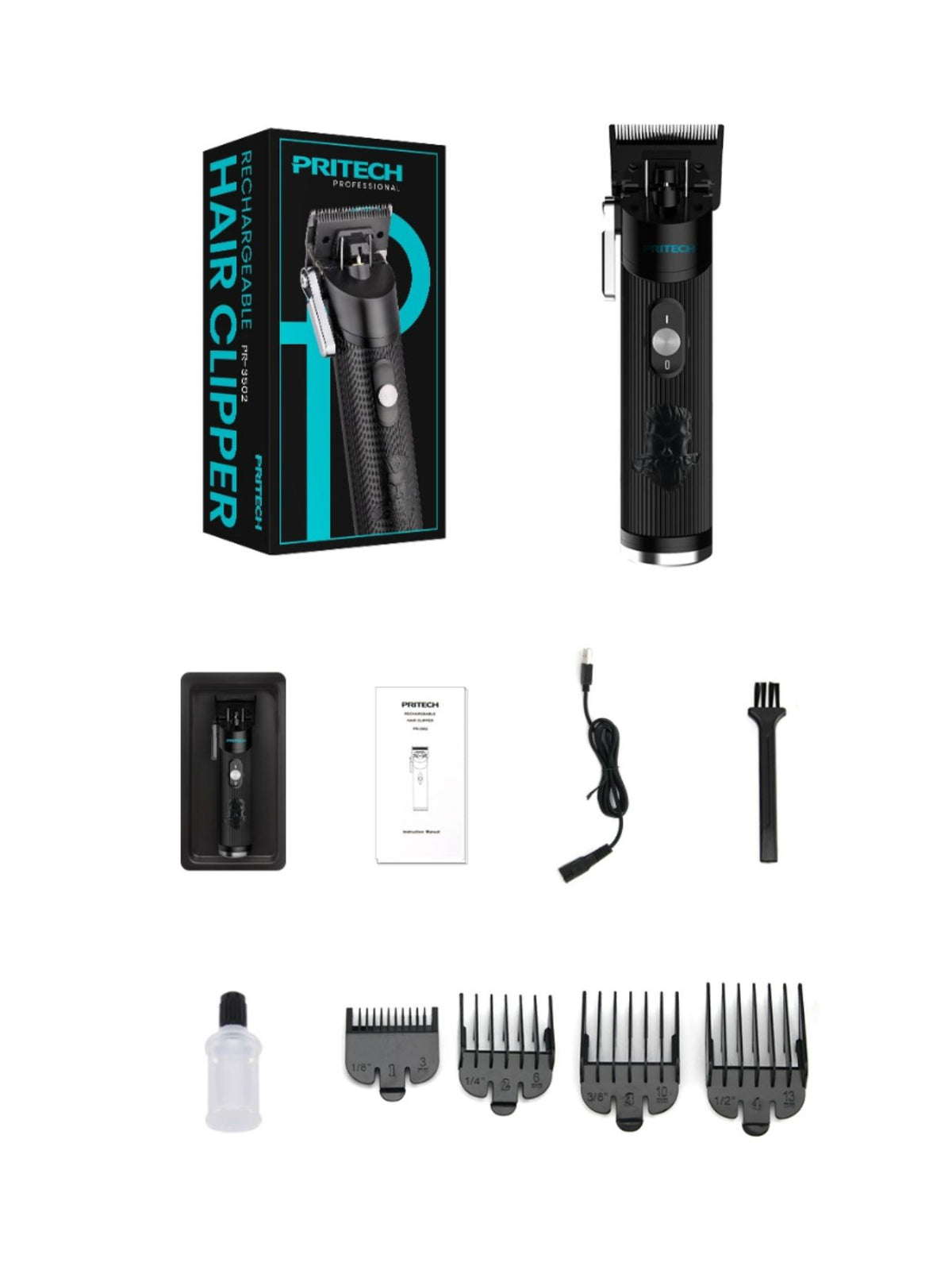 Cordless clipper with charging cable