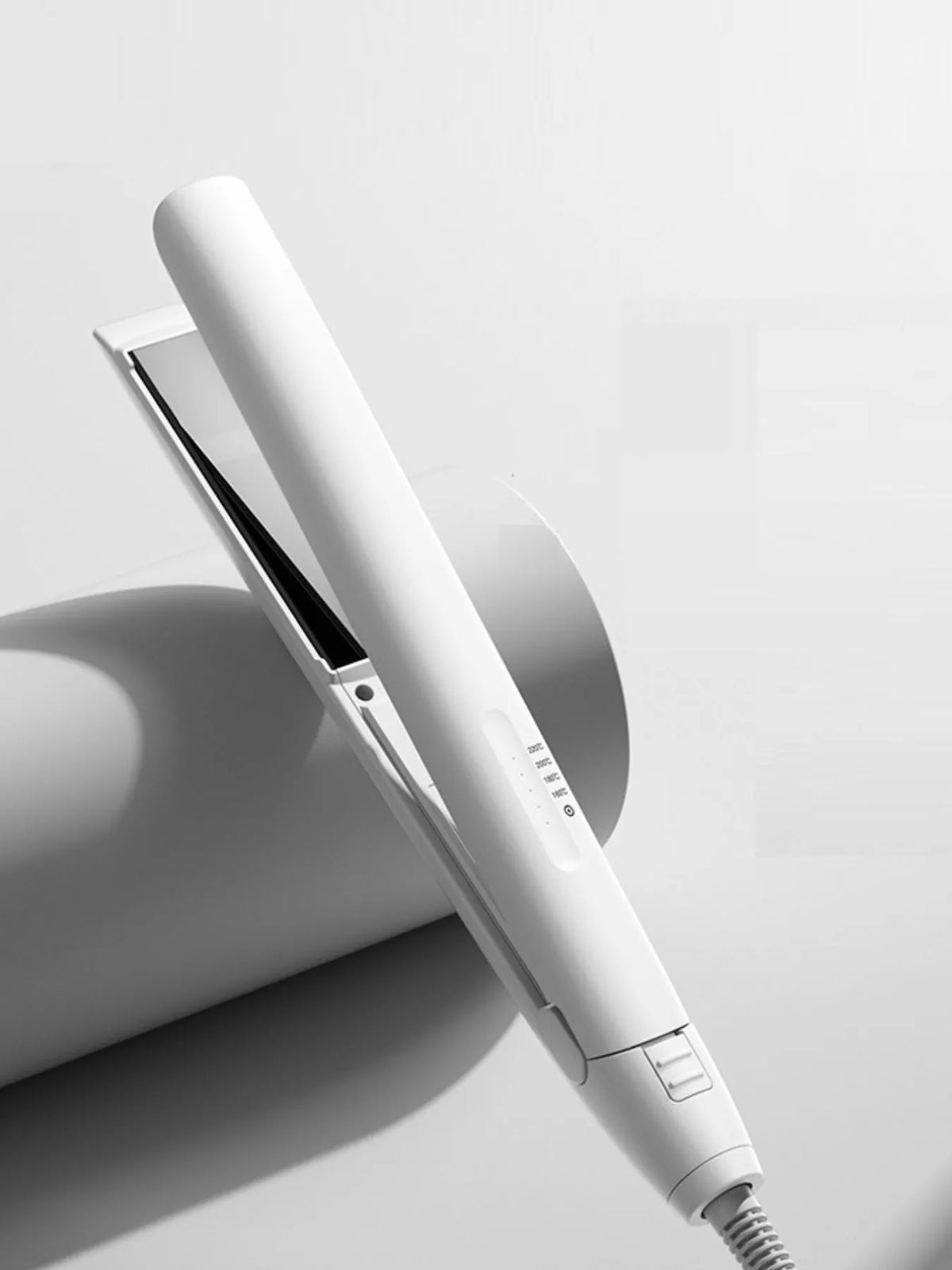 Straightener with power cord and plug
