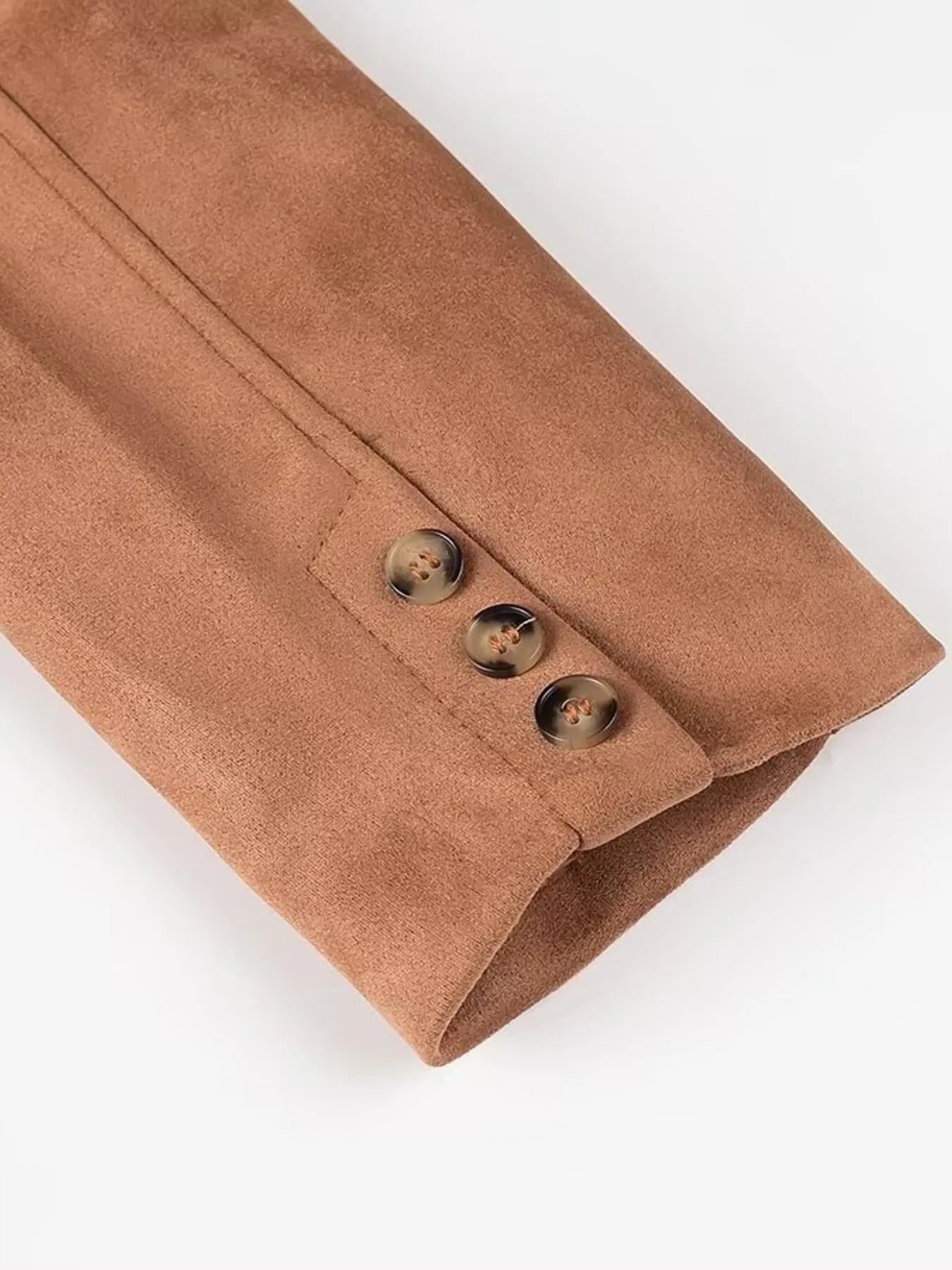 Double-Breasted Lapel Collar Long Coat - Fashorio