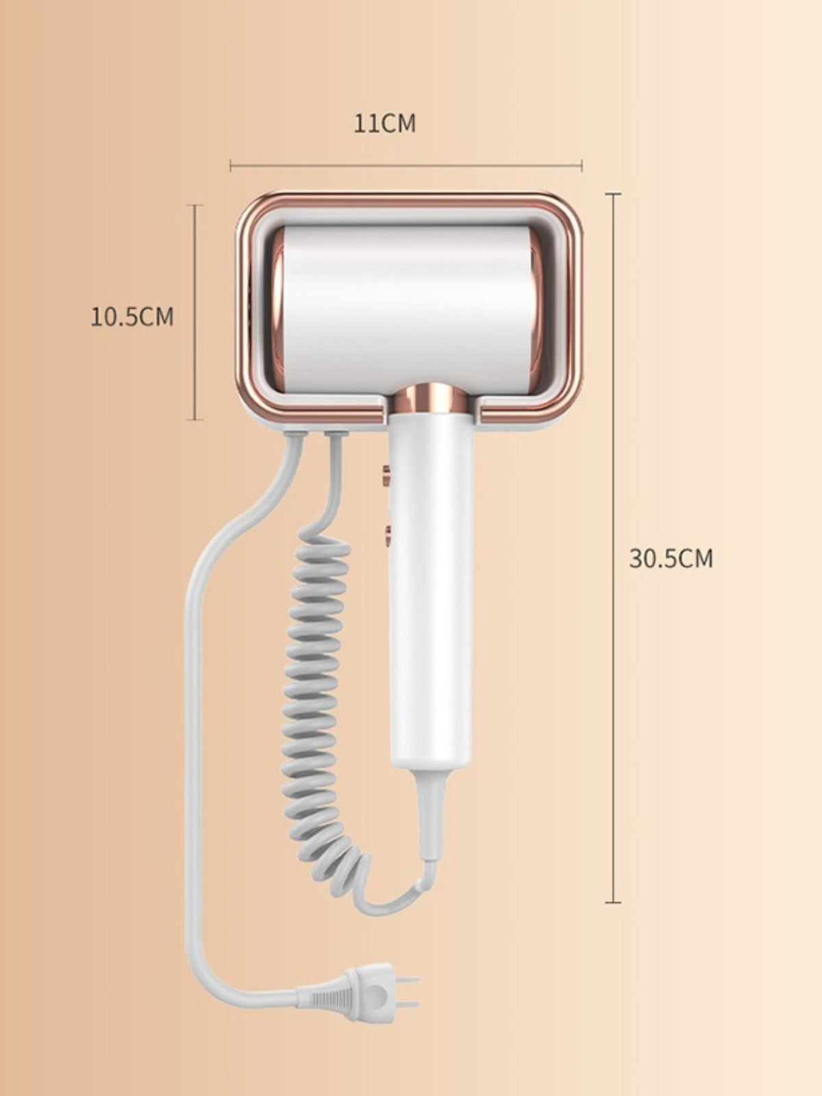 Wall-mounted dryer control button