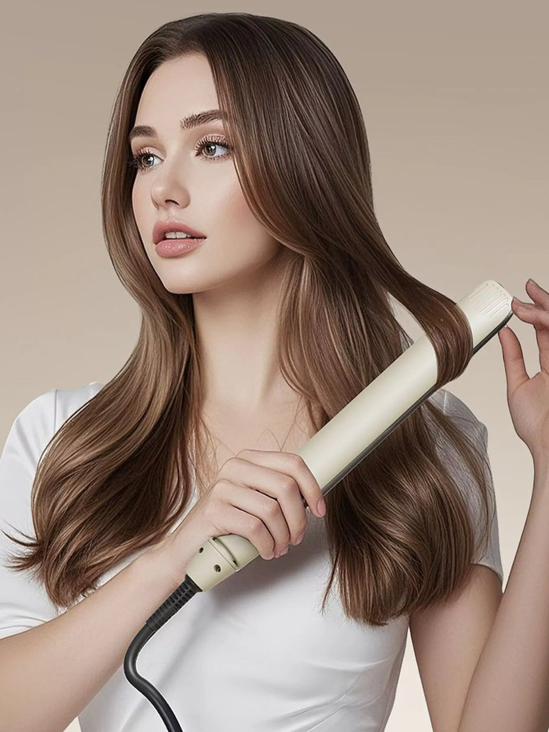 Fast heating hair straightener in off white