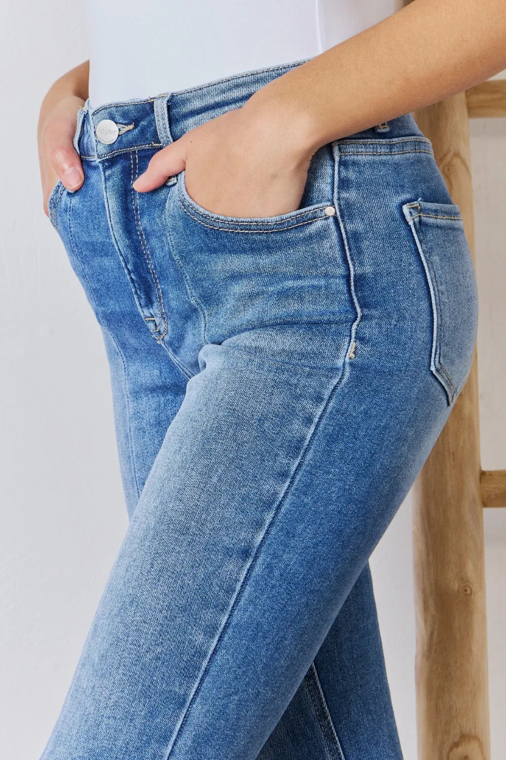 RISEN flare jeans back view