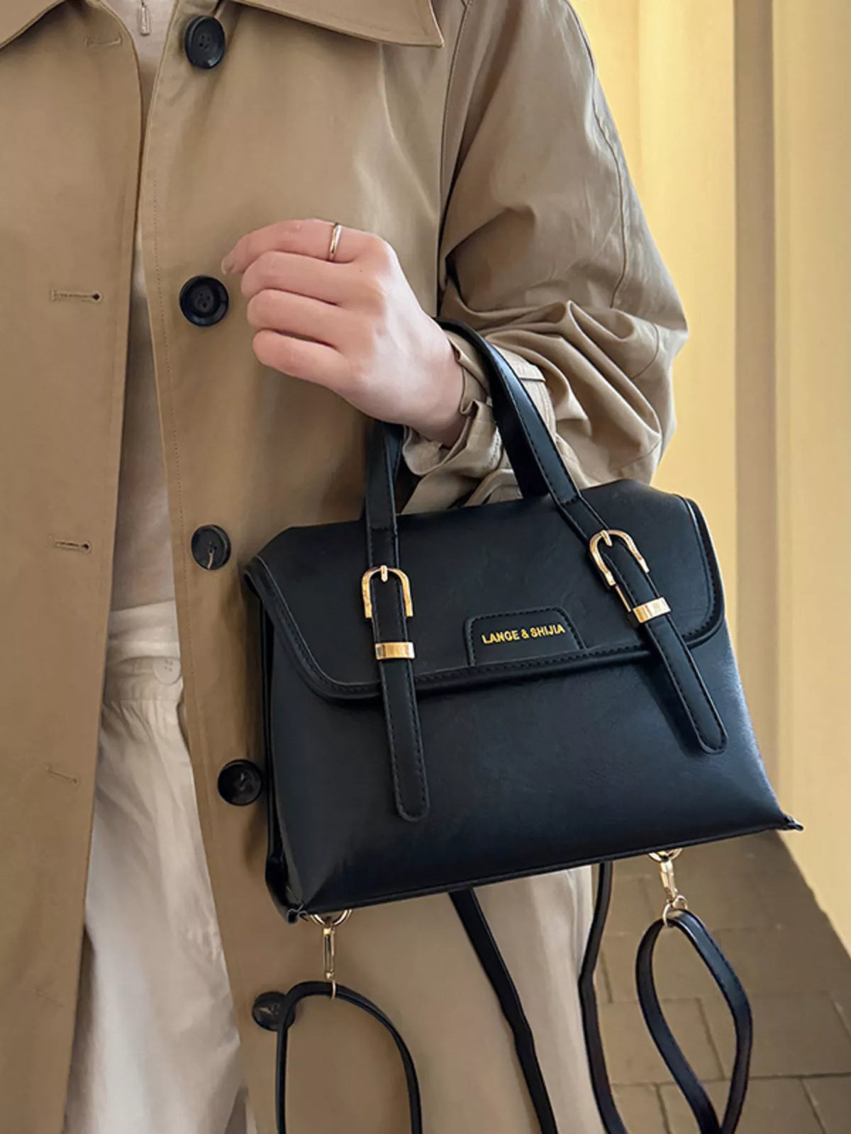 Mini backpack in brown