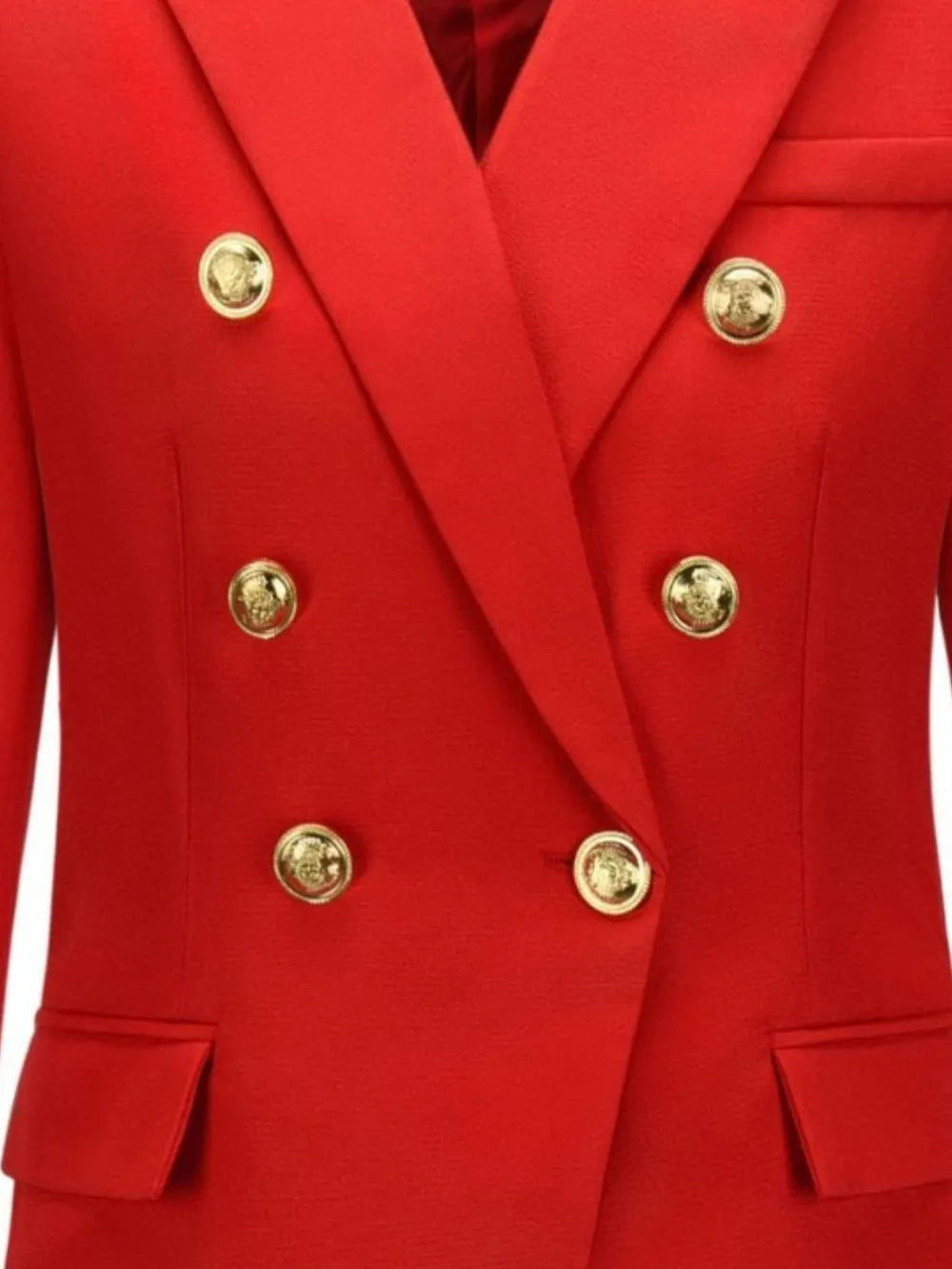 Lapel Collar Long Sleeve Blazer - Fashorio