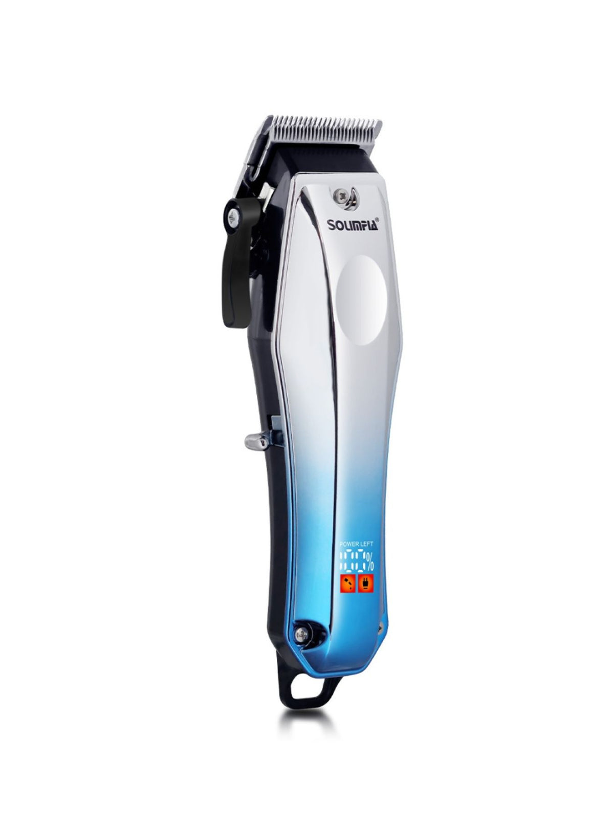 Portable hair clipper angled view