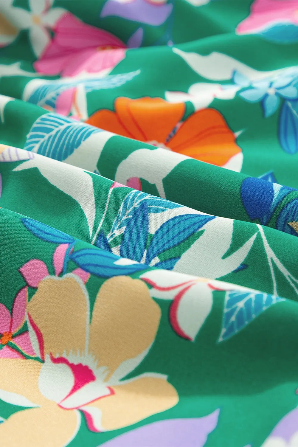 Tiered Ruffled Printed Sleeveless Dress - Fashorio