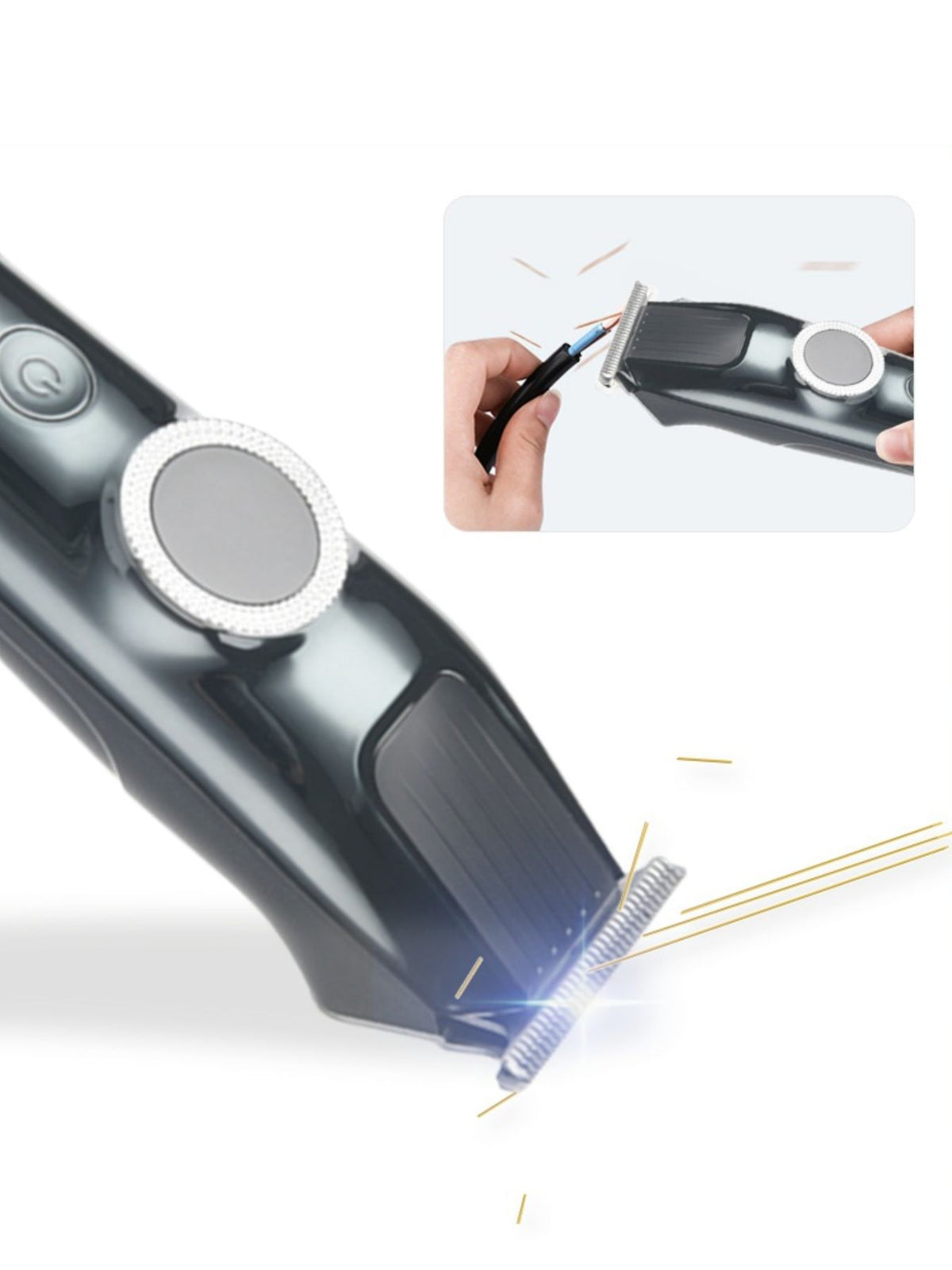Cordless clipper LED display detail