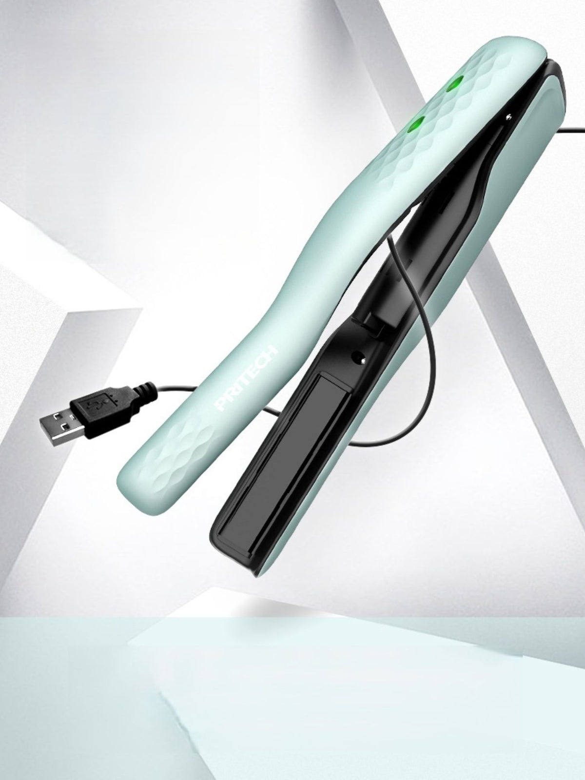 Hair straightener held in hand