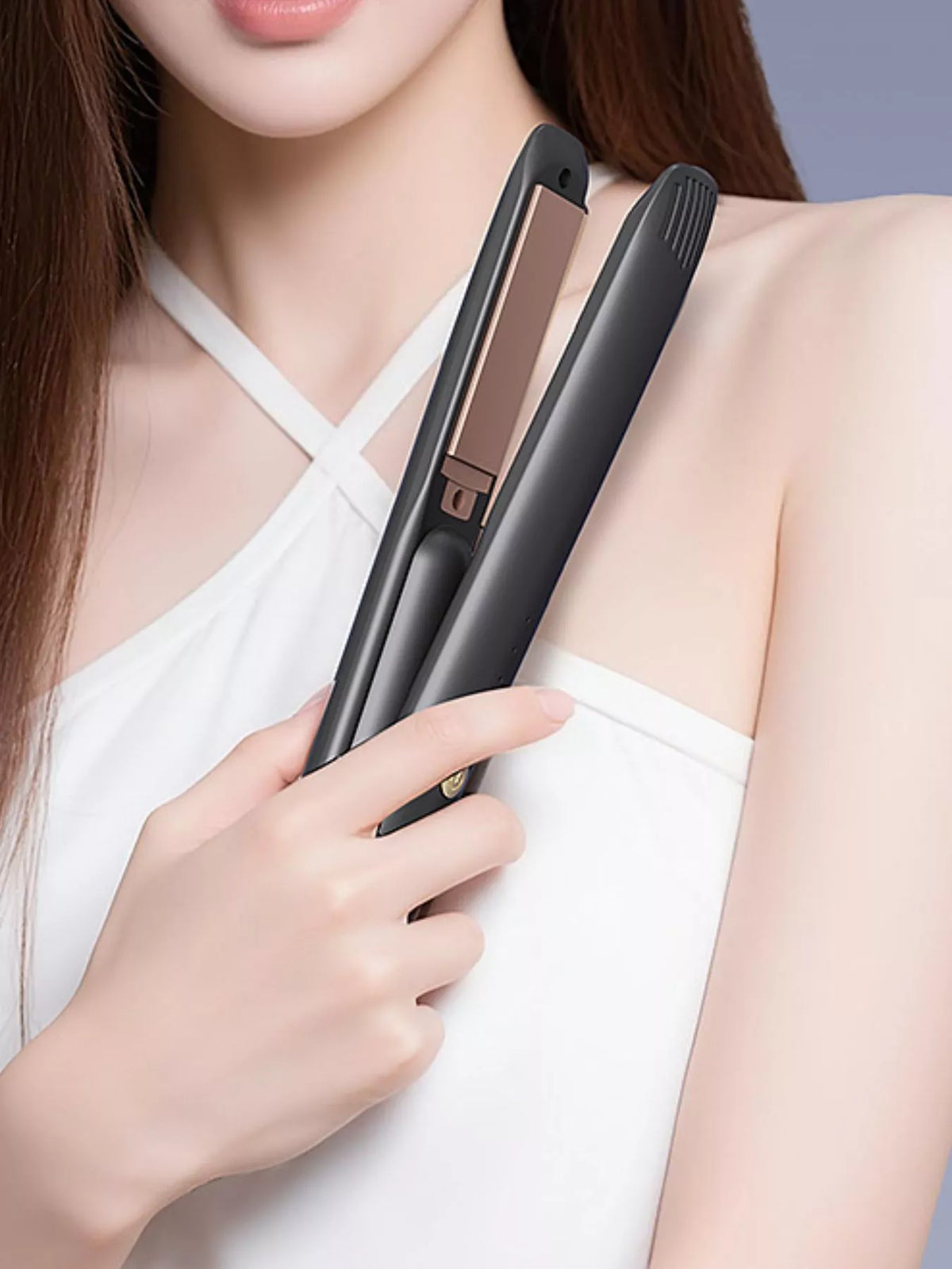 2 in 1 hair straightener packaged