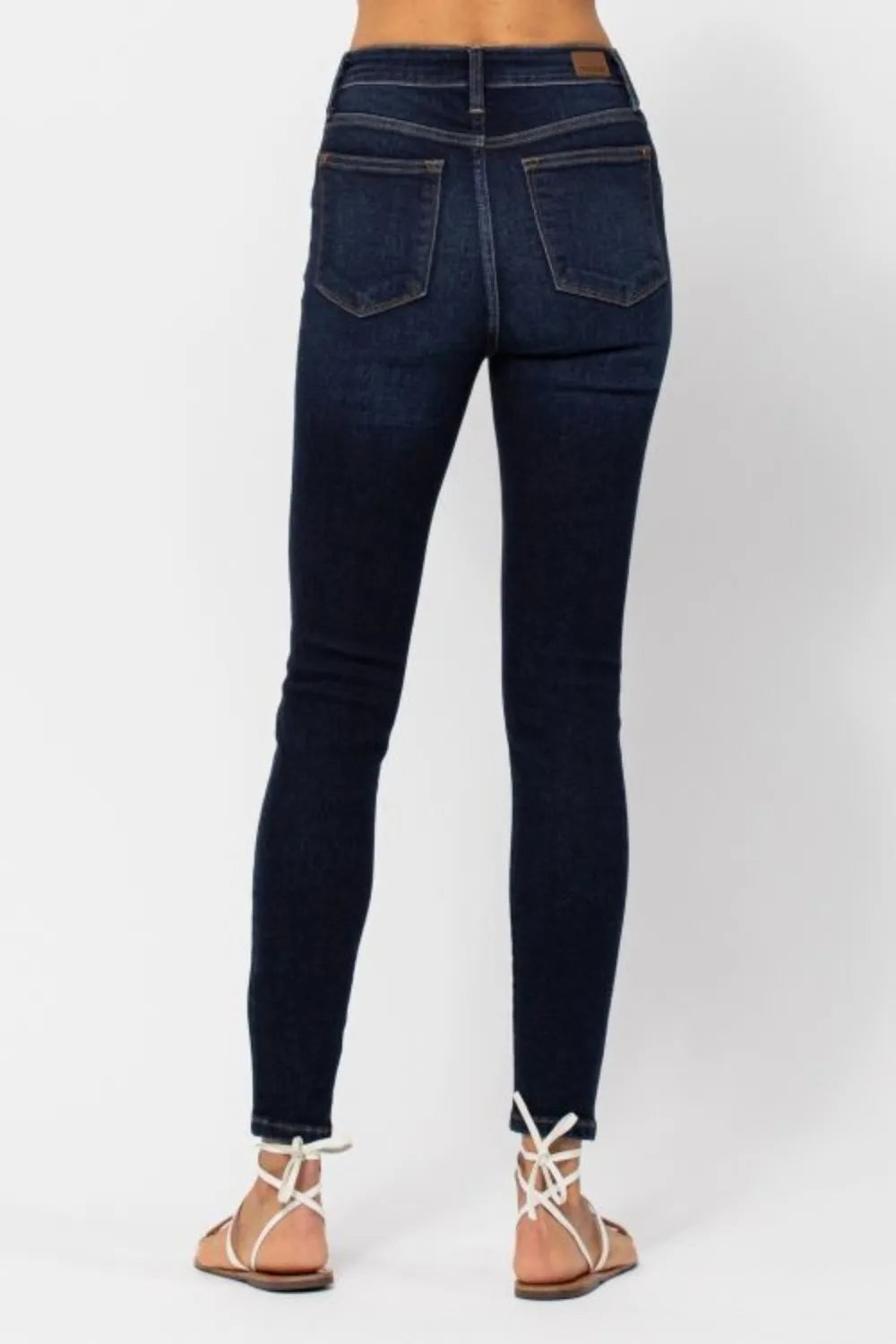 Judy Blue Full Size High Waist Handsand Skinny Jeans - Fashorio