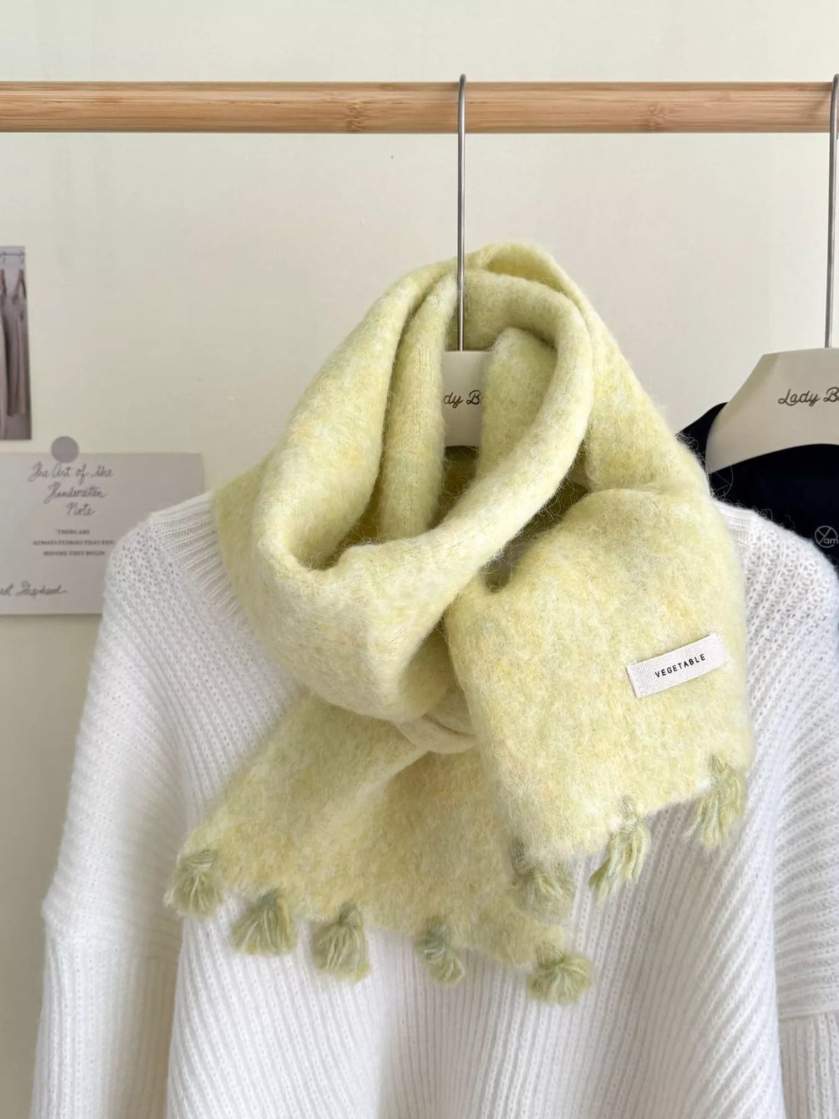 Wool scarf color option shown