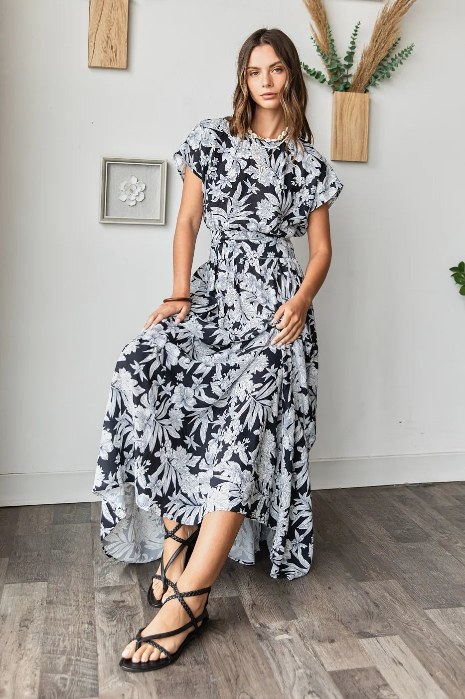 Mittoshop Tropical Print Top and Skirt Set - Fashorio