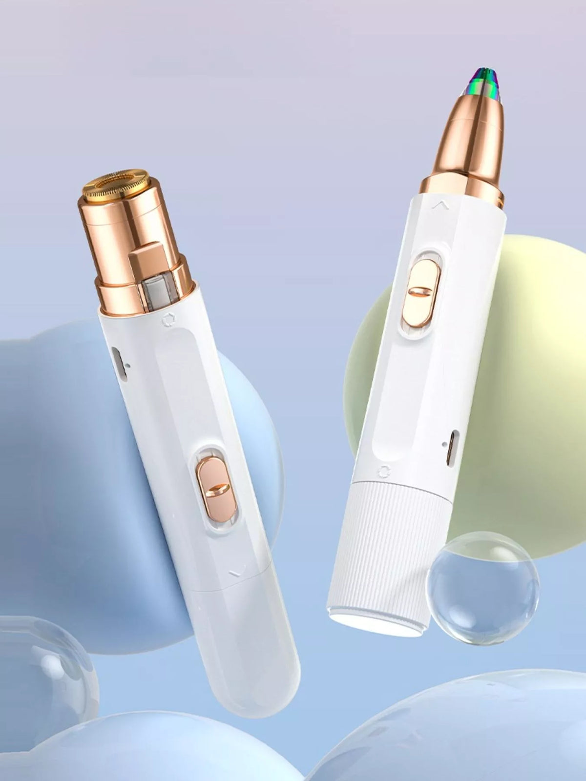 Hair removal pen held in hand